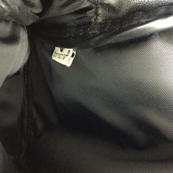 Samsonite Nylon Canvas Crossbody Sling Bag Black Pockets Zippers Travel - Picture 11 of 11